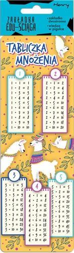 Zakładka edu-ściąga. Tabliczka mnożenia - lamy