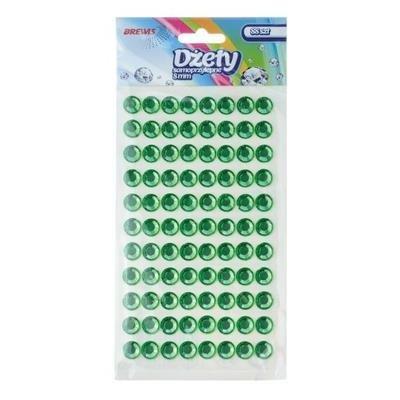 Dżety samoprzylepne zielone 8mm 88szt, Brewis