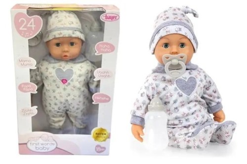 Bobas pierwsze słowa szary 38cm, Bayer Design