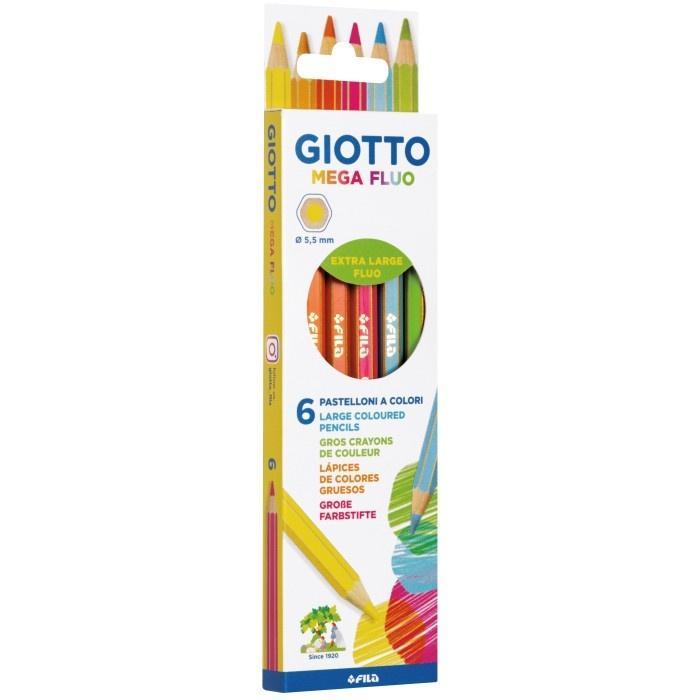 Kredki Mega Fluo 6 kolorów GIOTTO, Giotto