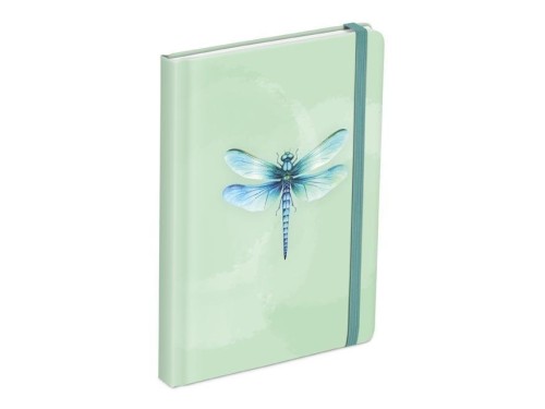 Brulion z gumką Ważka 13x18cm 120 kartek linia