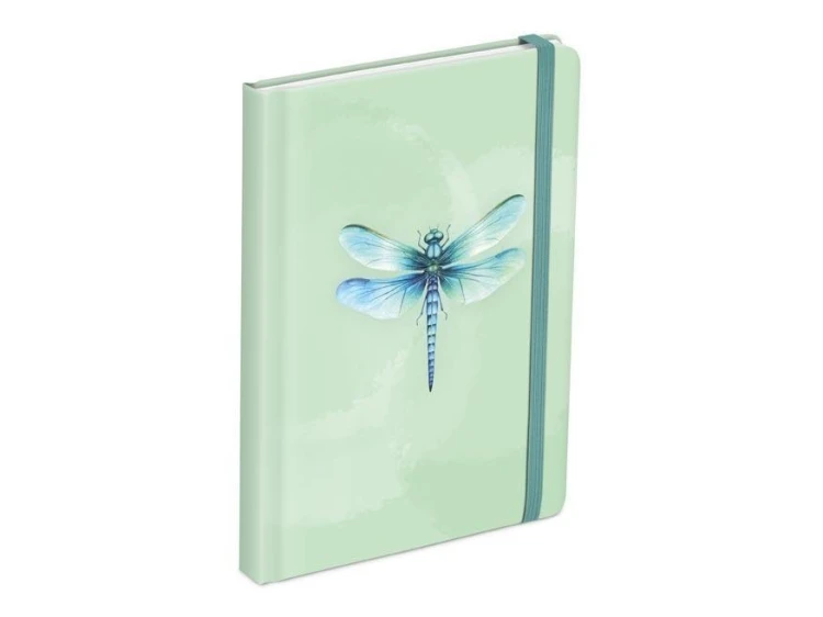 Brulion z gumką Ważka 13x18cm 120 kartek linia