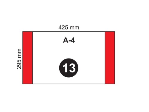 Okładka na podr A4 zwykła NR 13 (20szt), Fol-Plast