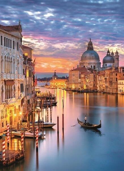 Puzzle 500 Compact Lighting Venice, Clementoni