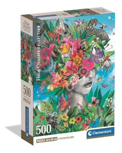 Puzzle 500 Head In The Jungle, Clementoni