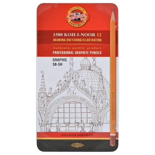 Ołówek grafitowy 1502/III 5B-5H 12szt, Koh-I-Noor