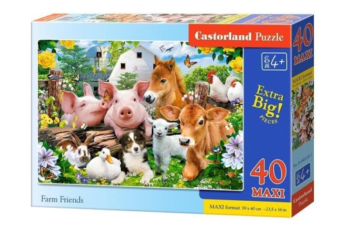 Puzzle 40 maxi - Farm Friends CASTOR, Castorland