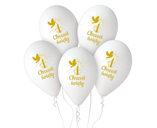 Balony pastel premium hel Chrzest (świeca) 32cm 5s