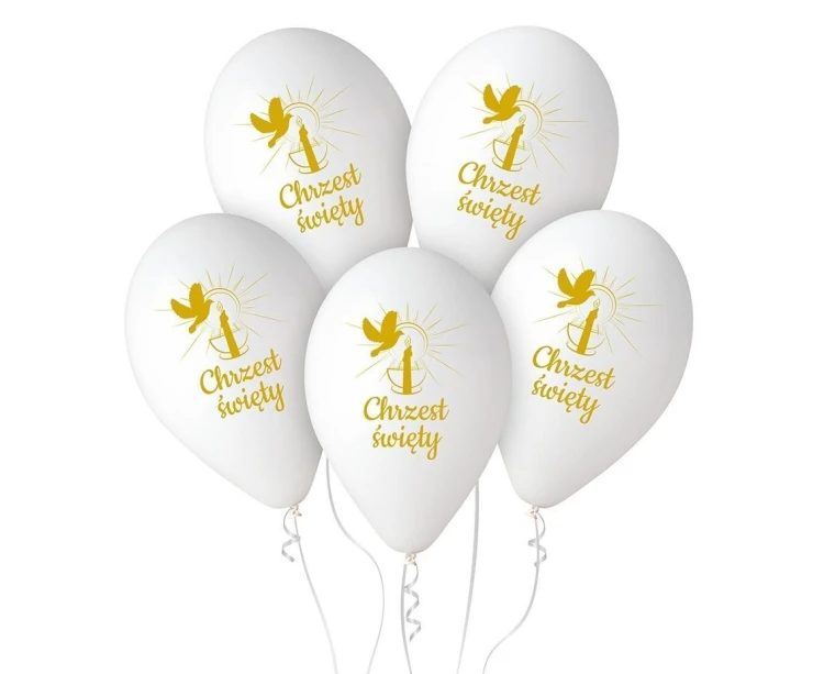 Balony pastel premium hel Chrzest (świeca) 32cm 5s