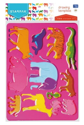Szablon plastikowy zwierzaki, STARPAK