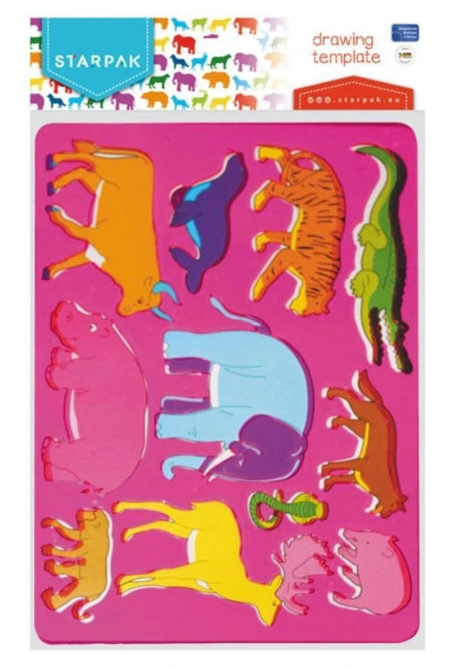 Szablon plastikowy zwierzaki, STARPAK