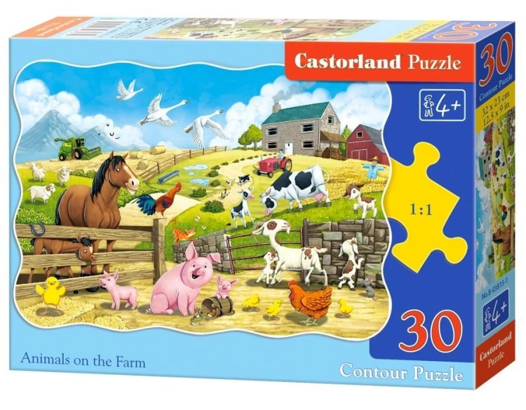 Puzzle 30 Animals on the Farm CASTOR, Castorland