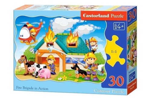 Puzzle 30 Strażacy w akcji CASTOR, Castorland