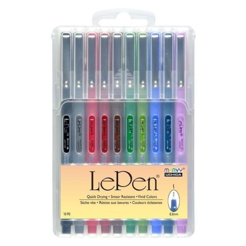 Cienkopisy Le Pe Dark 10 kolorów, Marvy