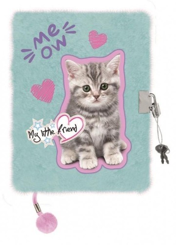 Pamiętnik A5/96K z kłódką Mint kitty, ST-MAJEWSKI