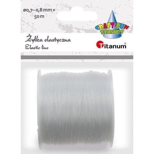 Żyłka silikonowa elastyczna 0,7-0,8mm 50m, Titanum