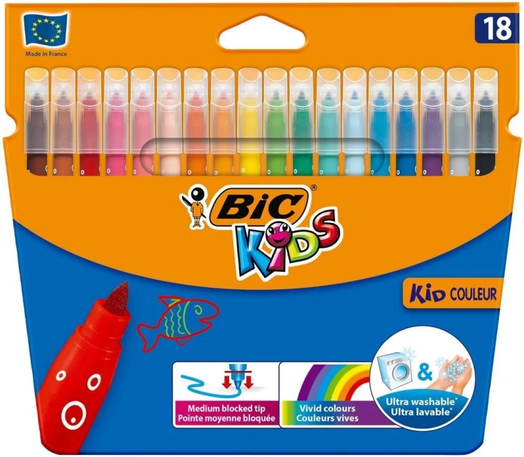 Flamastry Kids Couleur 18 kolorów BIC, BIC