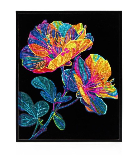 Diamond Dotz - Adults Flocked Neon Floral