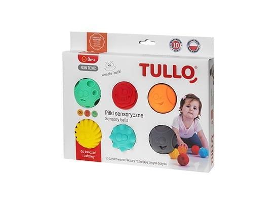 Piłki sensoryczne buźki 6szt, Tullo