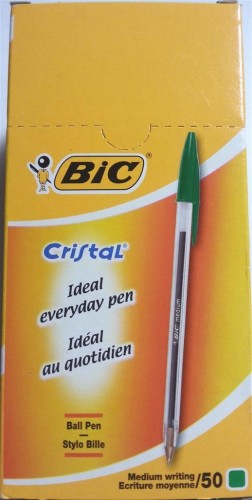 Długopis Cristal Original zielony (50szt) BIC, BIC
