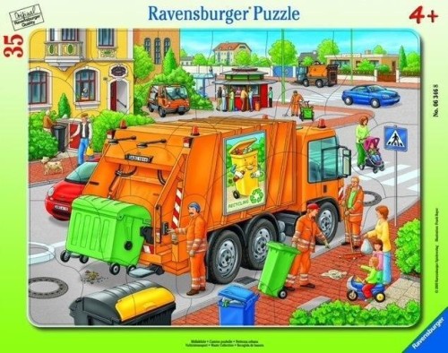 Puzzle w ramce 35 Śmieciarka, Ravensburger