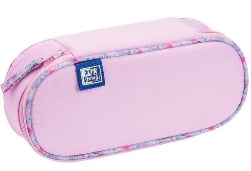 Piórnik z klapką Flowers różowy OXFORD, Oxford