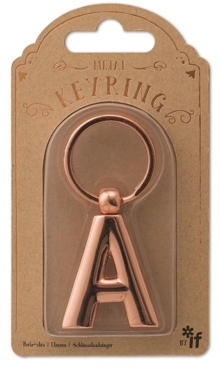 Metalowy brelok do kluczy litera A Keyring, IF