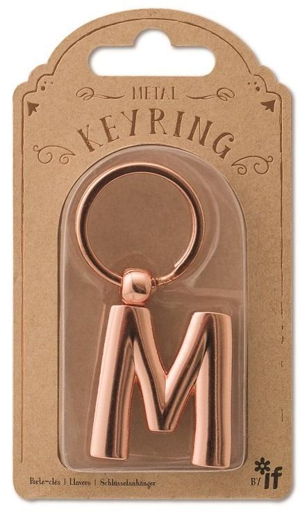Metalowy brelok do kluczy litera M Keyring, IF