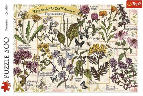 Puzzle 500 Zielnik: Zioła lecznicze TREFL, Trefl