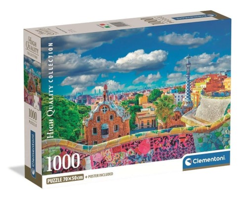 Puzzle 1000 Park Guell, Barcelona, Clementoni