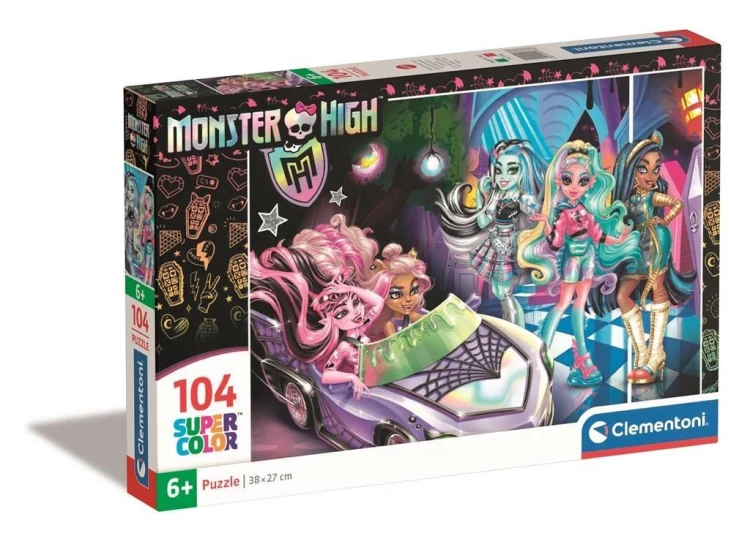 Puzzle 104 Super Kolor Monster High, Clementoni