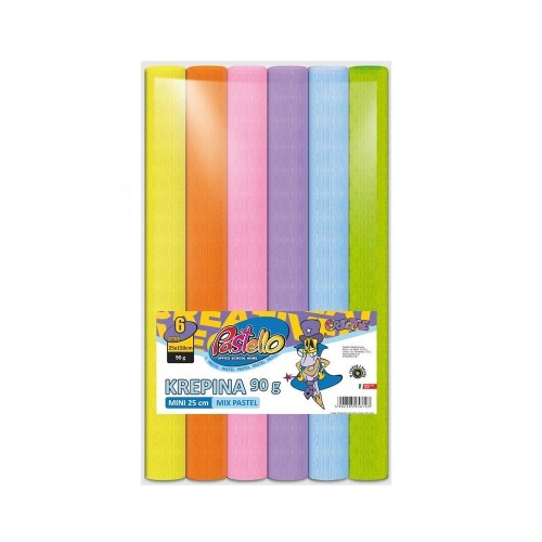 Krepina mini 50x150cm 90g 6 kolorów pastel