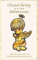 Karnet A5 Chrzest - Złoty anioł