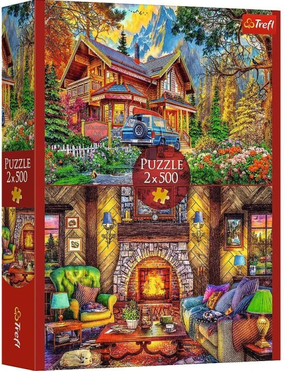Puzzle 2x500 Wycieczka w góry TREFL, Trefl