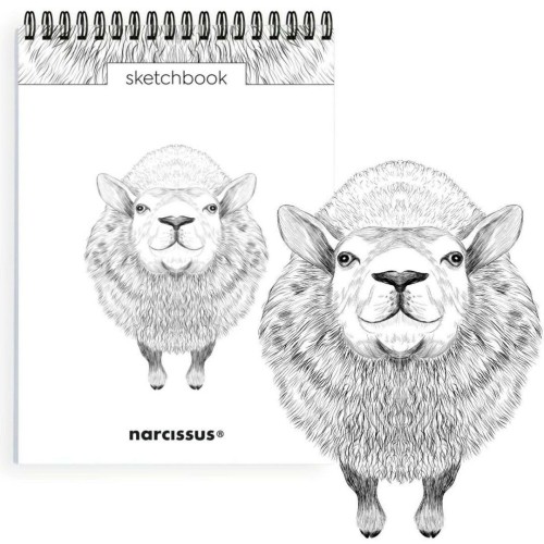 Szkicownik A5/60K na spirali - Owca, Narcissus