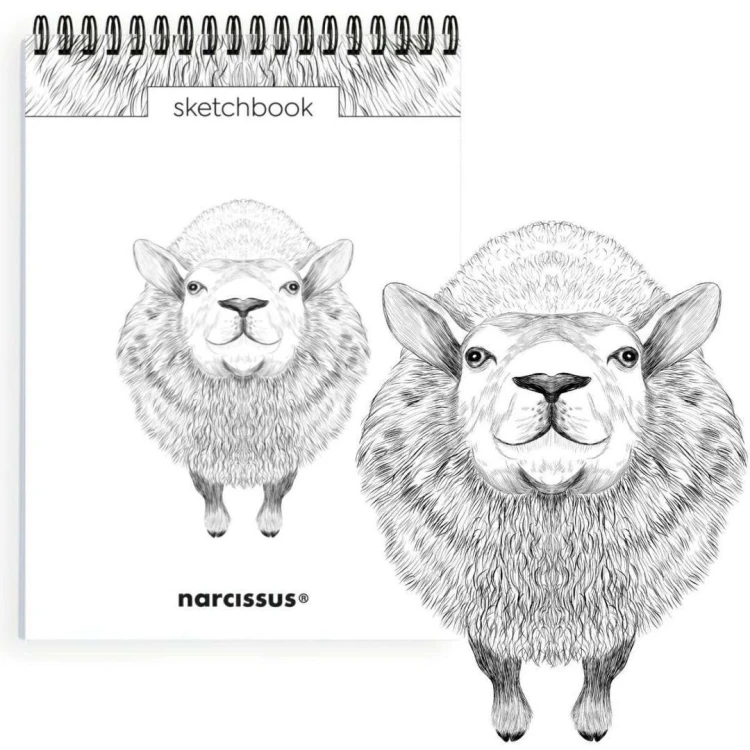 Szkicownik A5/60K na spirali - Owca, Narcissus