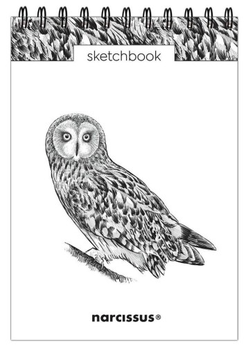 Szkicownik A5/60K na spirali - Sowa, Narcissus