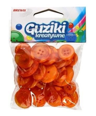 Guziki kreatywne pomarańczowe 40g, Brewis
