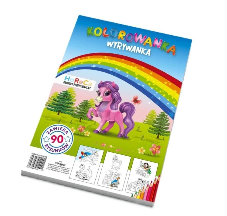 Kolorowanka wyrywanka A4 dla hoteli, restauracji..