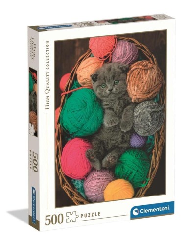 Puzzle 500 Fluffy Kitten, Clementoni