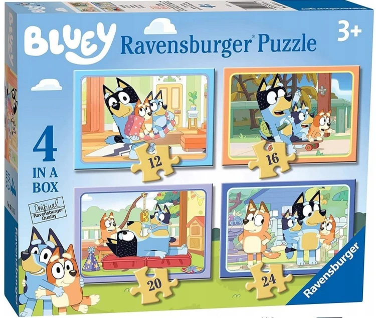 Puzzle 4w1 Bluey, Ravensburger