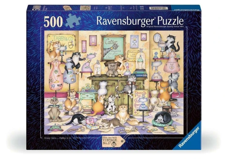 Puzzle 500 Szalone koty, Ravensburger