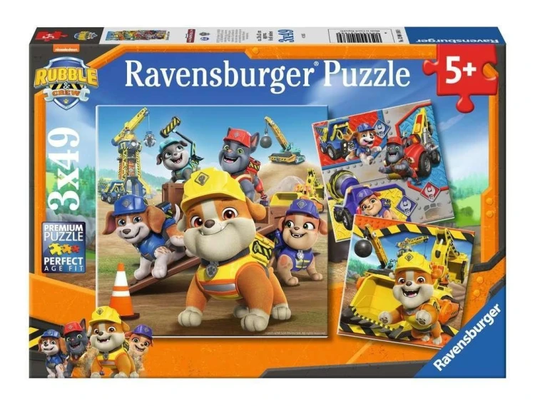 Puzzle 3x49 Rubble i jego ekipa, Ravensburger