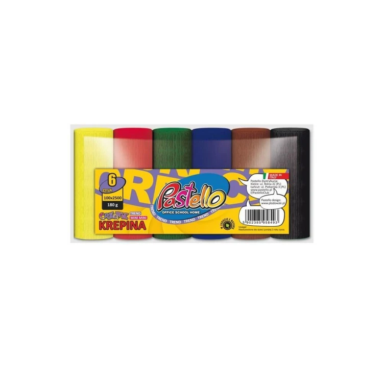 Krepina mini 10x250cm 180g 6 kolorów