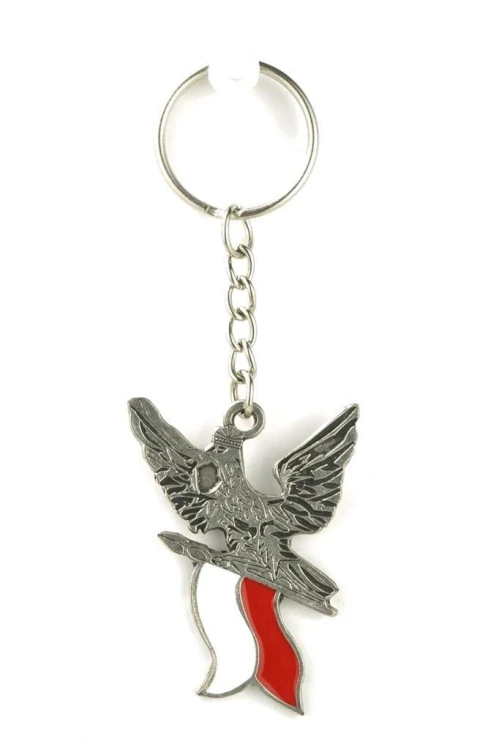 Brelok metalowy Orzeł z flagą Polski ABINO, ABINO