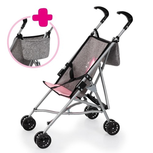 Wózek dla lalek z torbą szary, Bayer Design