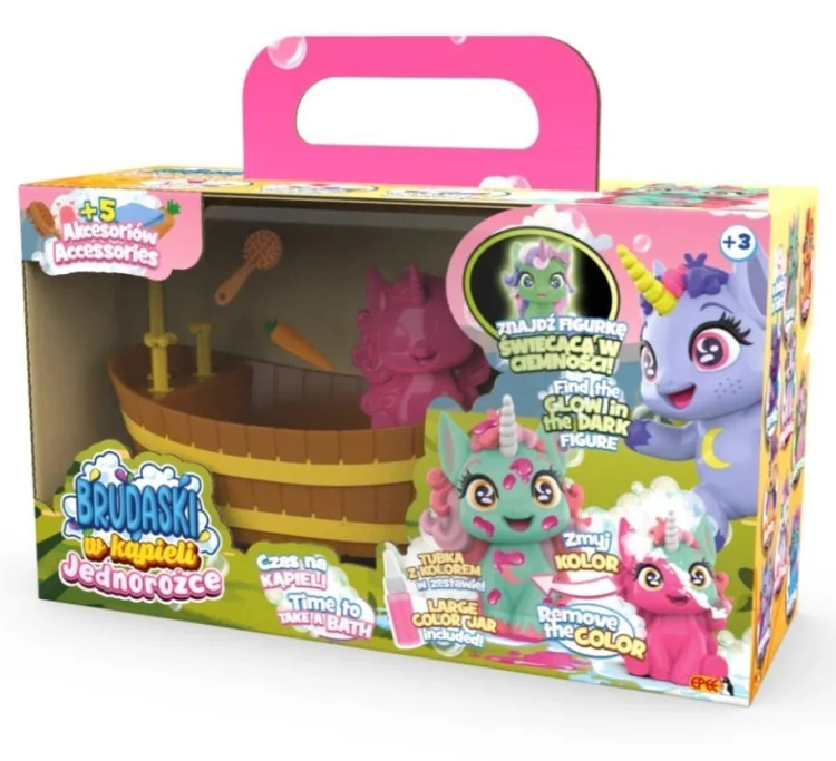 Brudaski w kąpieli Jednorożce Błyskotka w łazience