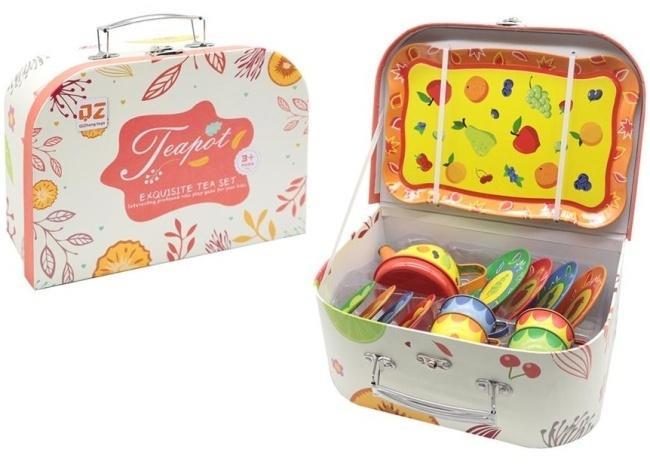 Zestaw metalowy do herbaty w walizce, Merkpol