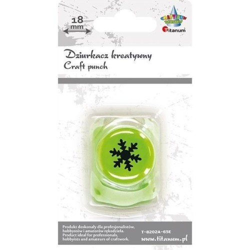 Dziurkacz z motywem 18mm płatek śniegu, Titanum