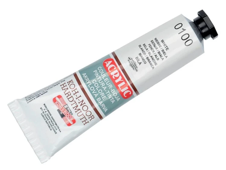 Farba akrylowa biała 40ML, Koh-I-Noor